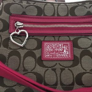 Pink and Tan Coach Purse